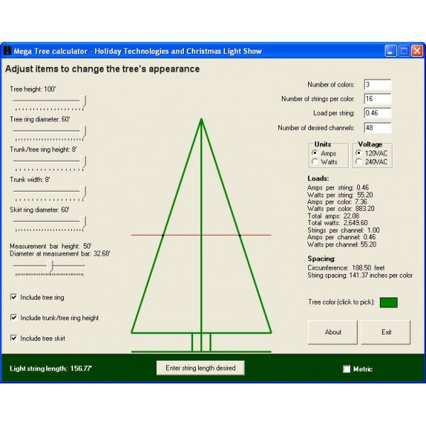 SWHTMega Tree Calculator Holiday Technologies